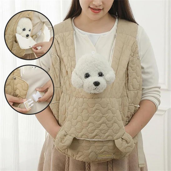 sac de transport chien khaki