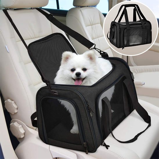 sac de transport chien noir