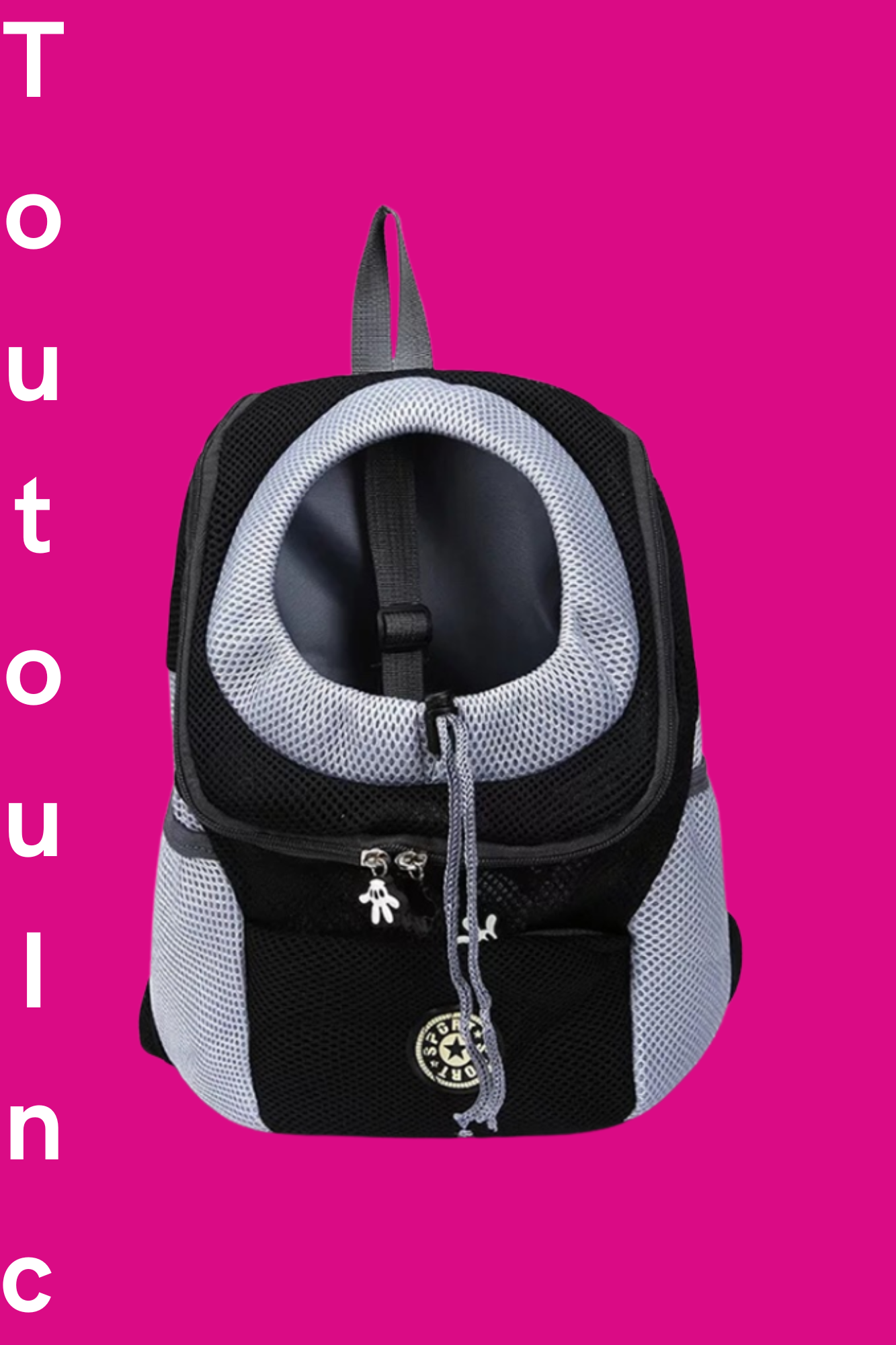 sac de transport chien noir