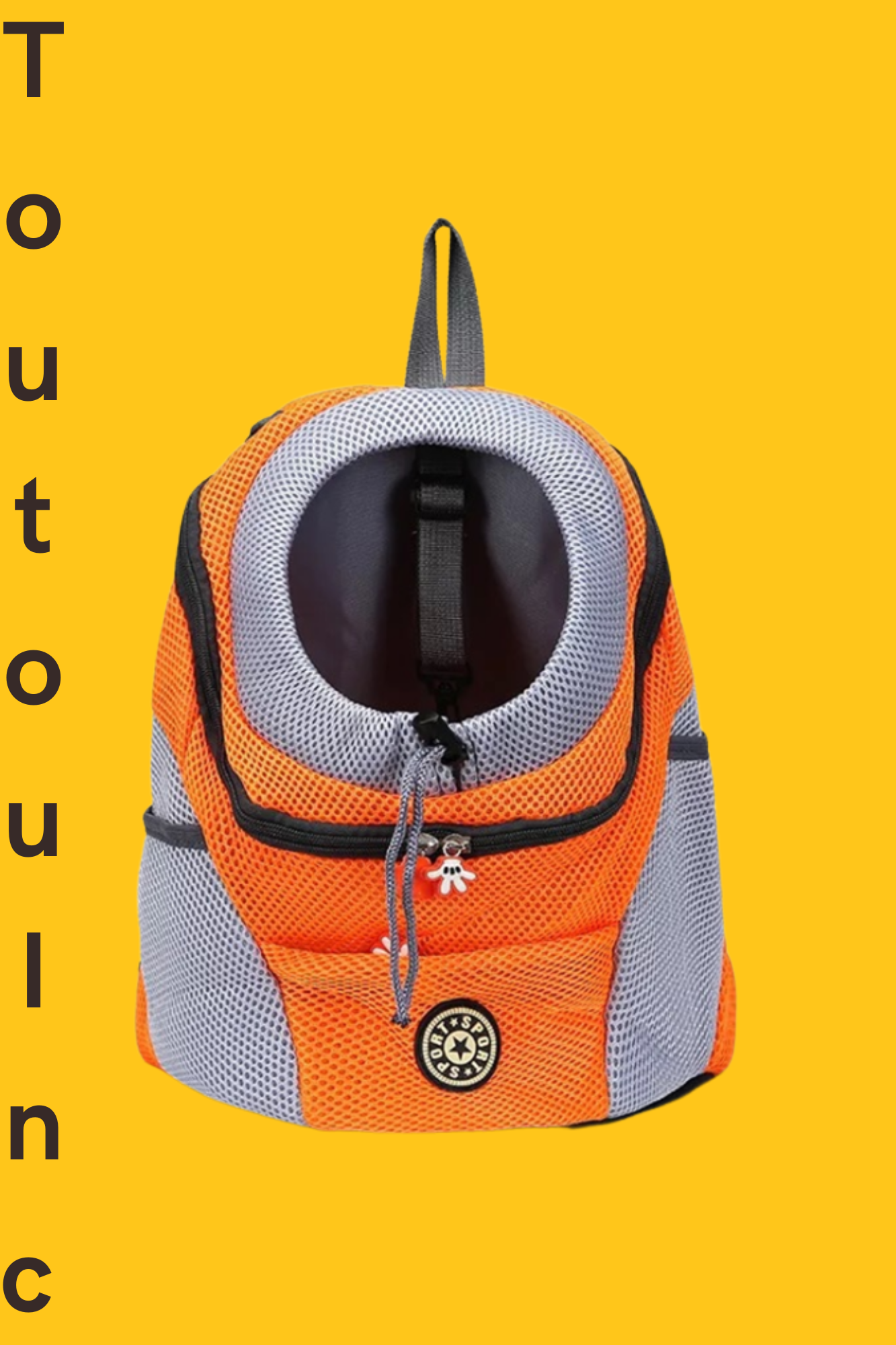 sac de transport chien orange