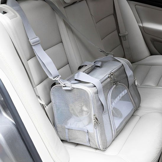 Sac de transport gris pour chat