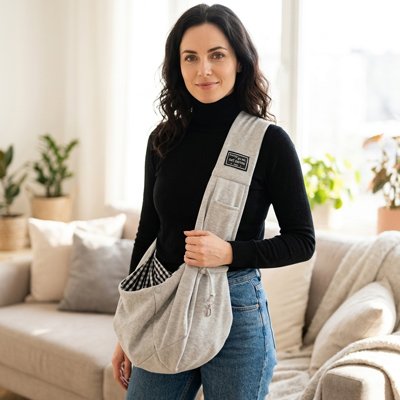 Sac de transport pour Chat gris Confortable et Sécurisé