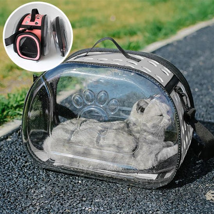 sac de transport pour chat gris