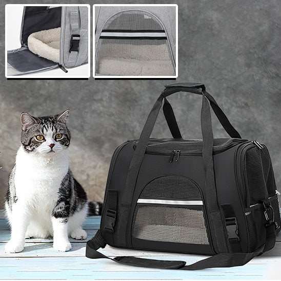 Sac de transport pour chat noir