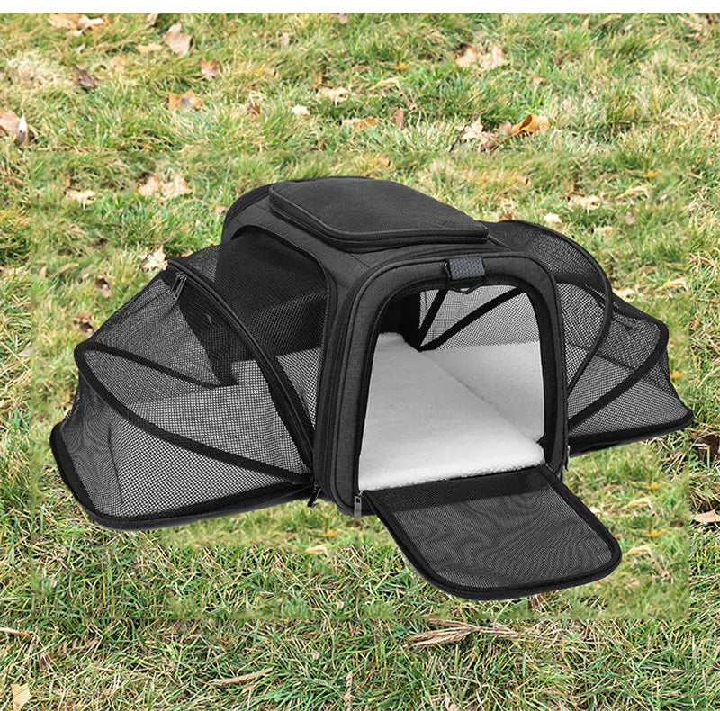 sac de transport pour chat noir