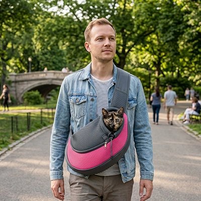 Sac de transport pour Chat rose Confort et Sécurité