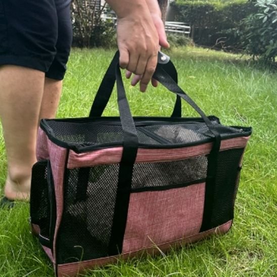 Sac de transport pour chat rose voyge