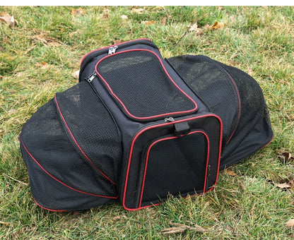 sac de transport pour chat rouge