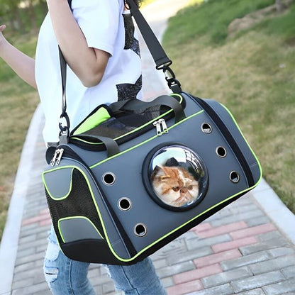 sac de transport pour chat vert comfort