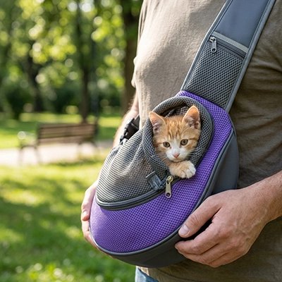 Sac de transport pour Chat violet