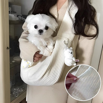 Sac de transport pour chien blanc