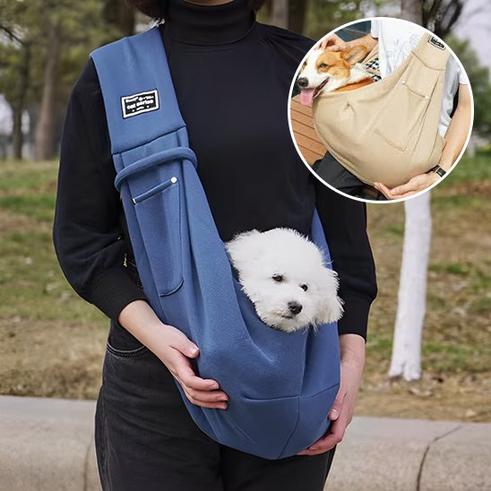 Sac de transport pour chien bleu confortable