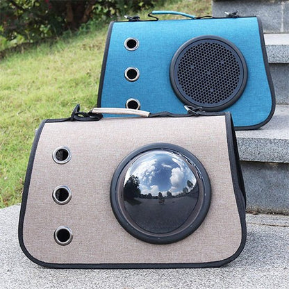 Sac de transport pour chien bleu gris