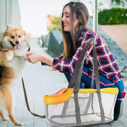 Sac de transport pour chien jaune confortable