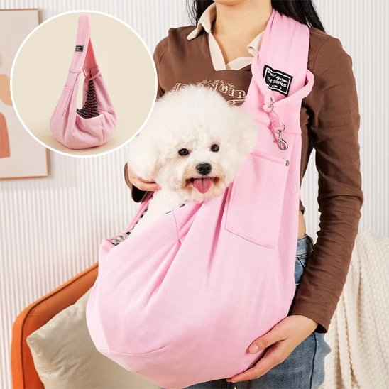 Sac de transport pour chien rose confortable
