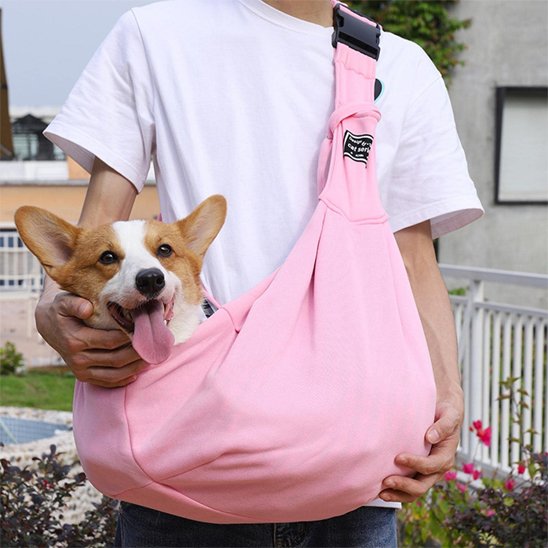 Sac de transport pour chien rose