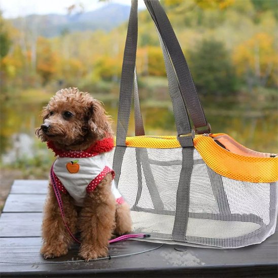 Sac de transport pour chien securite jaune