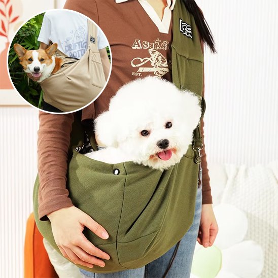Sac de transport pour chien vert armee confortable