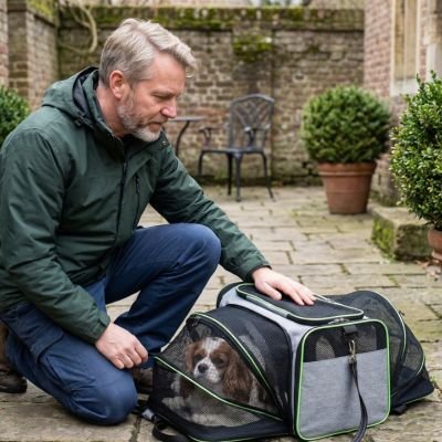 Sac de transport vert pour Chien