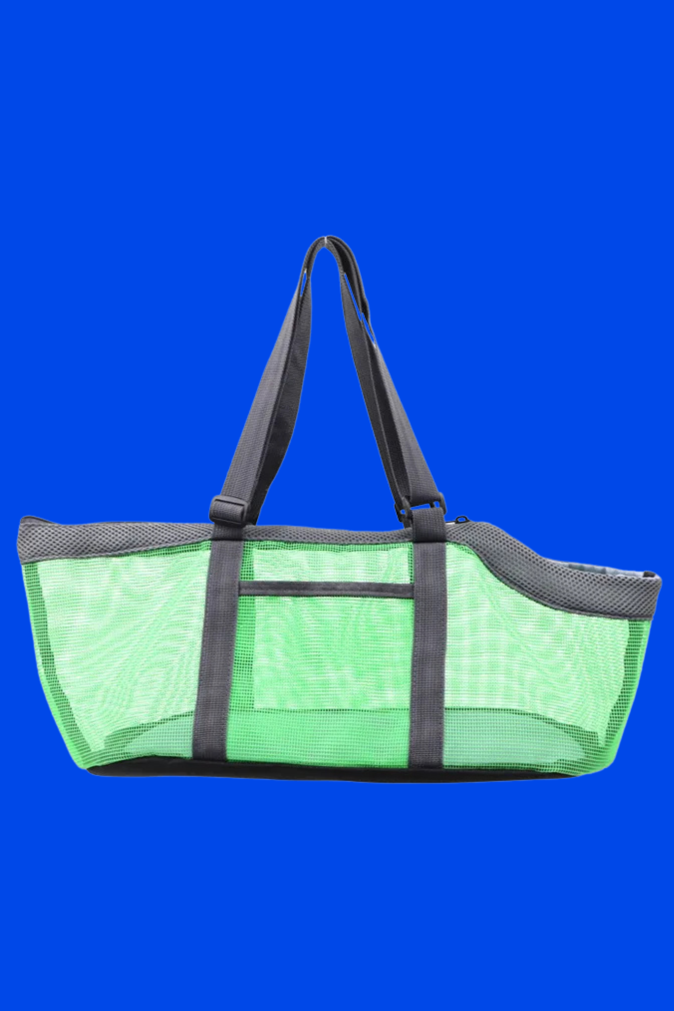 sac transport chien gris turquoise