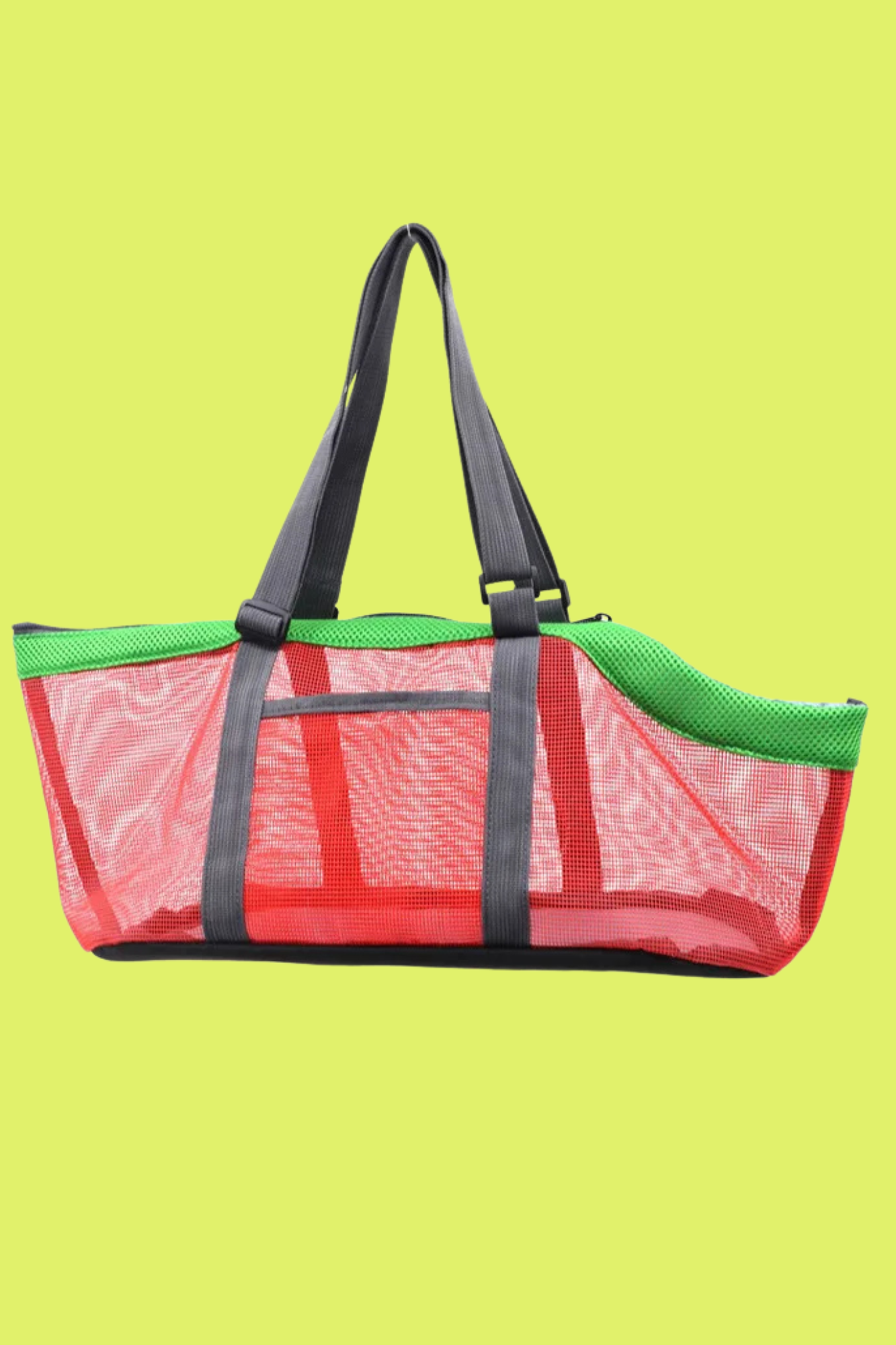 sac transport chien vert gris
