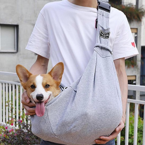 securite Sac de transport pour chien gris confort
