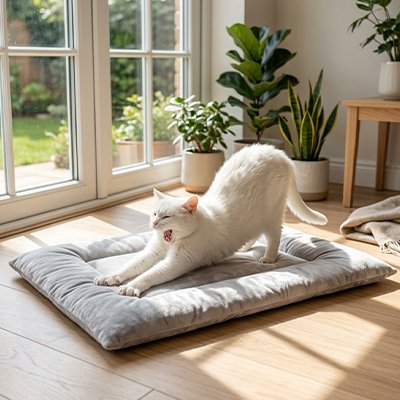 Tapis Chat Confort Antidérapant gris