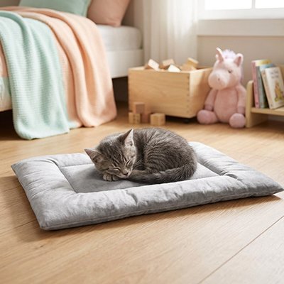 Tapis Chat gris
