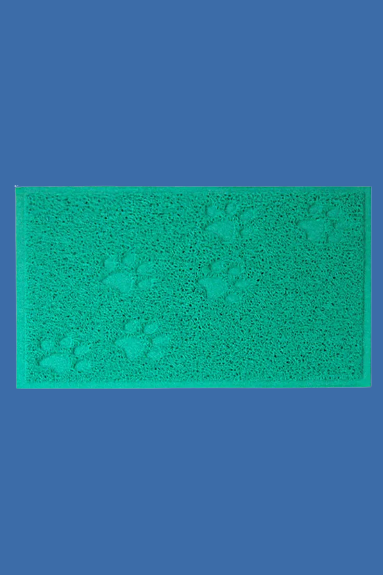 tapis chat litière bleu lac