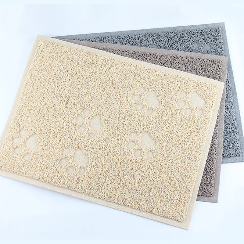 tapis chat litiere beige gris bleu