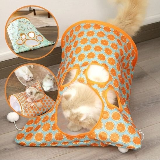 tunnel chat vert orange
