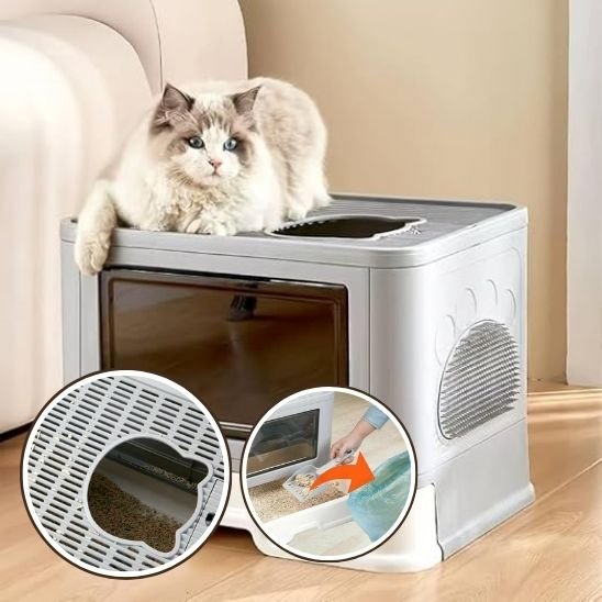 ventilation patte bac litiere gris