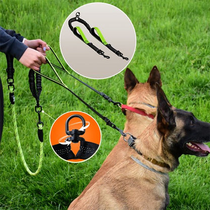 vert Double laisse pour chien anti